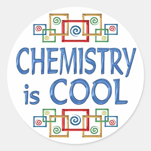 Coole Chemie Runder Aufkleber (Vorderseite)