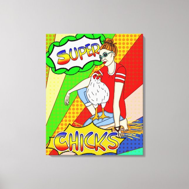 Coole Chicks | Chicken Wall Art Leinwanddruck (Vorderseite)