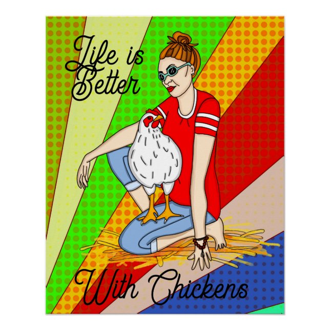Coole Chicks | Hühnerart Poster (Vorderseite)