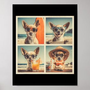 Coole Chihuahuas Sonnenbrillen Süße Hunde Urlaub S Poster