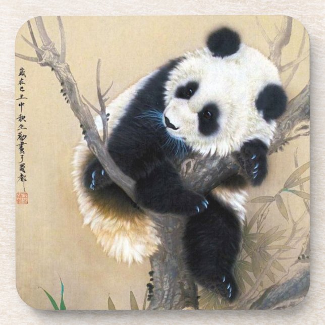 Coole chinesische niedliche süße flaumige getränkeuntersetzer (Vorderseite)