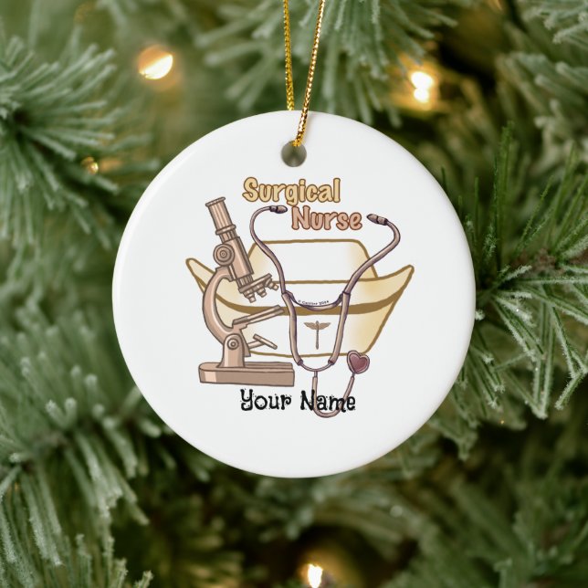 Coole chirurgische Krankenpflege Keramik Ornament (Baum)