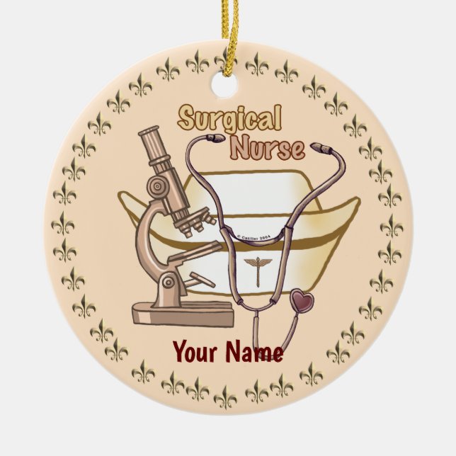 Coole chirurgische Krankenpflege Keramik Ornament (Vorne)