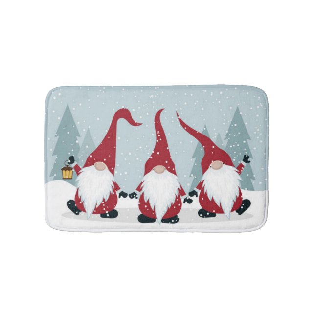 **COOLE CHRISMAS GNOMES** BAD MAT BADEMATTE (Vorderseite)