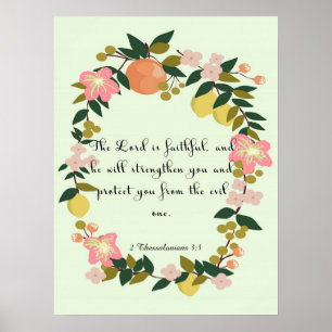Coole christliche Kunst - 2 Thessalonians 3:3 Poster