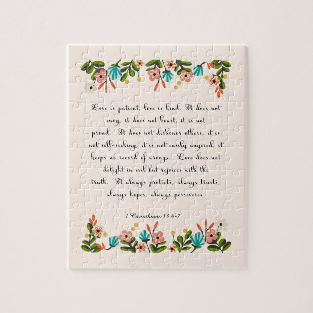 Coole christliche Kunst - Korinther-13:4 - 7 (Vertikal)