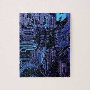 Coole Computerplatine blau