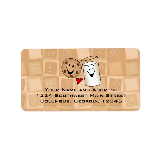 Coole Cookies und Cartoon Friends Address Labe Adressaufkleber (Vorne)