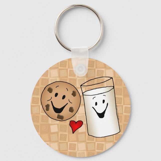 Coole Cookies und Milk Friends Cartoon Schlüsselanhänger (Vorderseite)