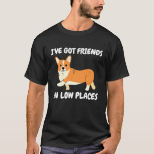 Coole Corgi-Freunde in niedrigen Positionen T-Shirt