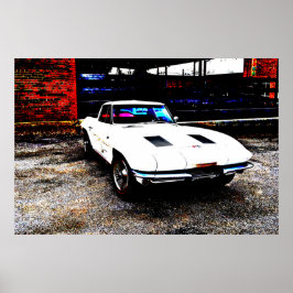 Coole Corvette Classic Vintage Car Poster Art