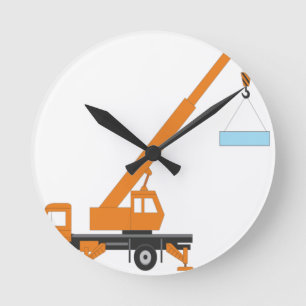Coole Crane Boy-Geschenkidee Runde Wanduhr