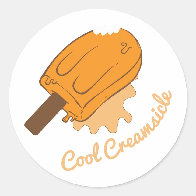 Coole Creamsikel Runder Aufkleber (Vorderseite)