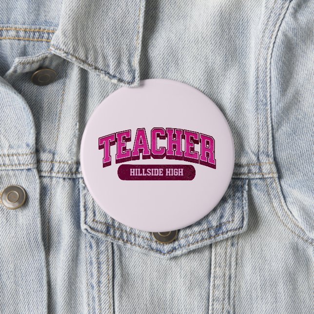 Coole Custom School Moderner Lehrer Trendy Stylish Button (Beispiel)
