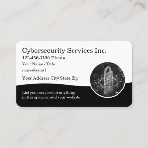 Coole Cybersecurity-Theme-Geschäftskarten Visitenkarte