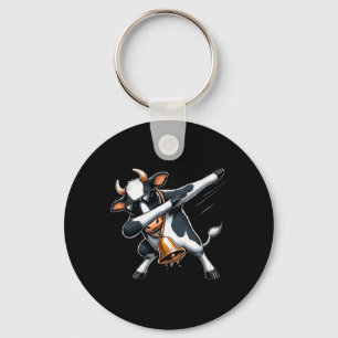Coole Dabbing Kuh für festes Fun Kuh Lover Chr Schlüsselanhänger