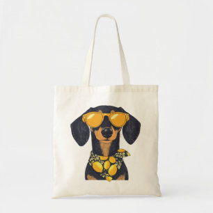 Coole Dackel-Hundesonnenbrille Zitronen Tragetasche