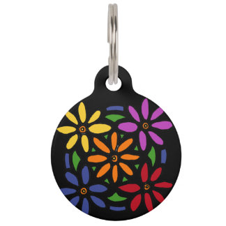 Coole Daisy Floral Art Abstrakt Haustiermarke