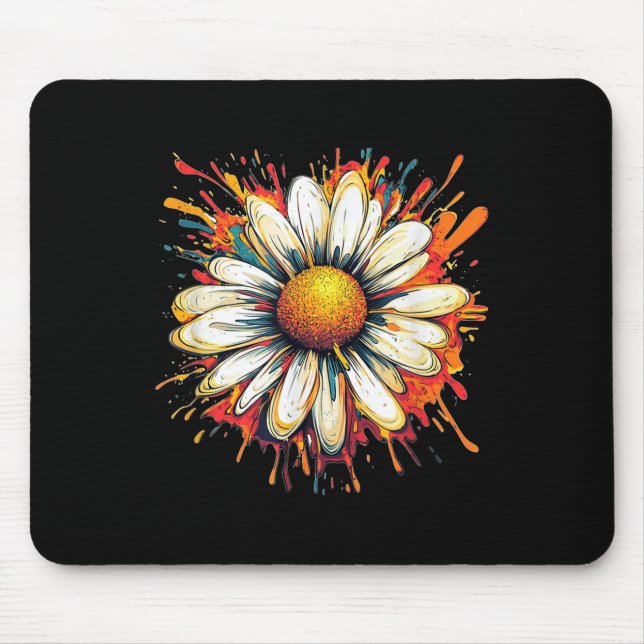 Coole Daisy mit Blüten für einen schönen Sommerloo Mousepad (Vorne)