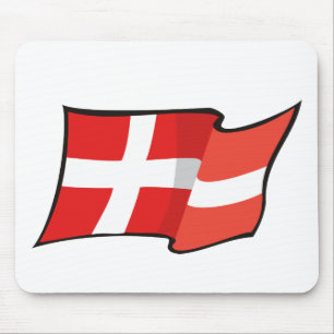 Coole Dänemark-Flagge Mousepad