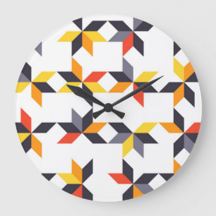 Coole Darstellung in einer spielerischen, farbenfr Große Wanduhr