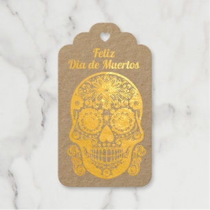 Coole Dia de Muertos Doodle Stil Calavera Schädel Geschenkanhänger