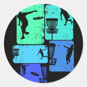 Coole Disc-Golf-Designs und Geschenkideen für Männ Runder Aufkleber