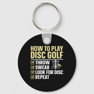 Coole Disc-Golf-Kunst für Männer Frauen Kinder Gol Schlüsselanhänger