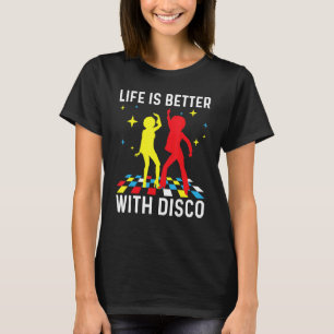 Coole Disco Für Männer Frauen 70er 80er Nachtclub- T-Shirt