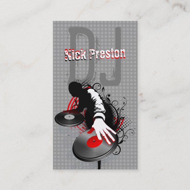 Coole DJ-Geschäfts-Karte Visitenkarte (Vorderseite)