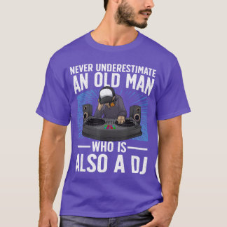 Coole DJ-Kunst für Opa Papa DJurntable Musik-Disc T-Shirt