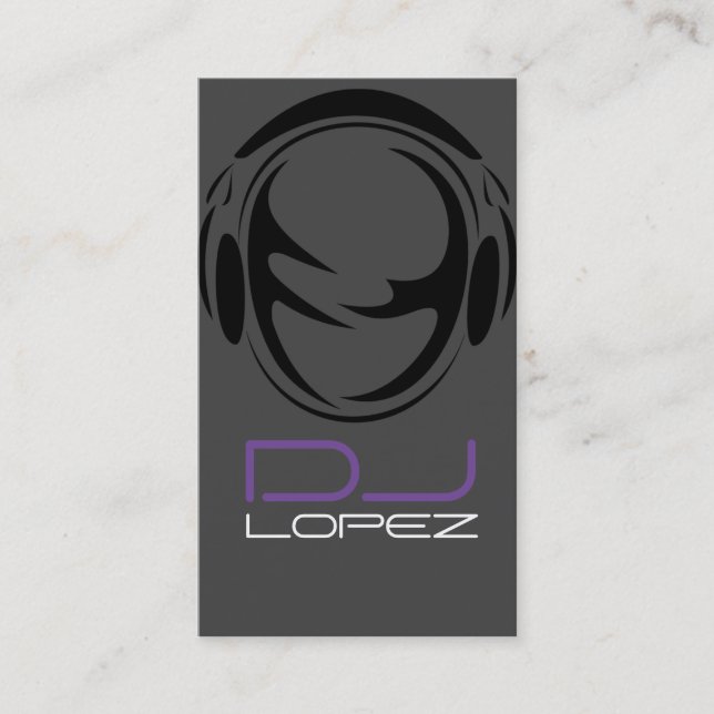 Coole DJ Music Business Card Visitenkarte (Vorderseite)