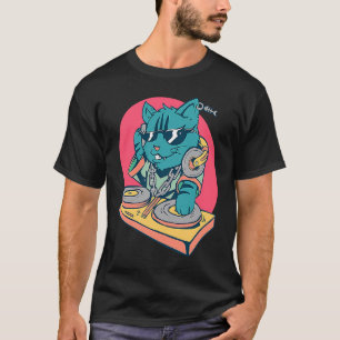 Coole DJ Musik Katze T-Shirt