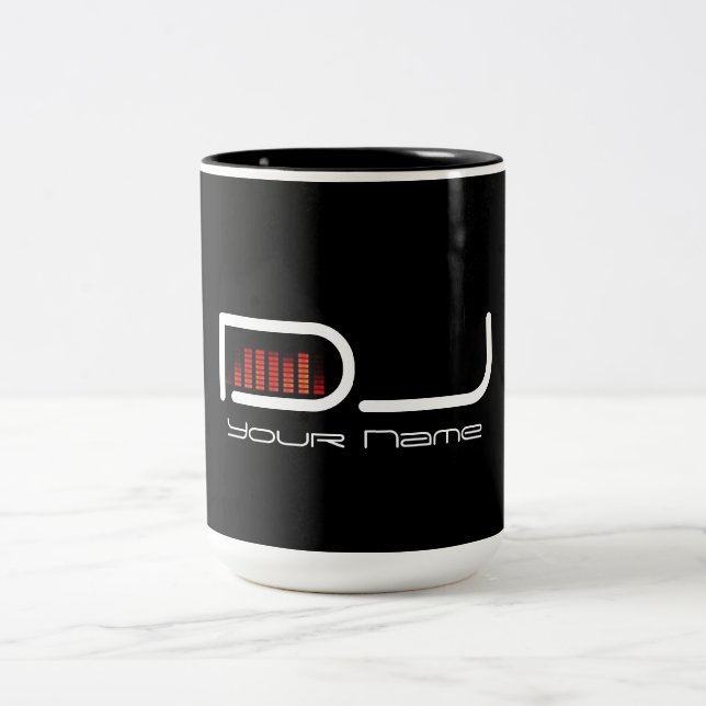 Coole DJ-Tasse Zweifarbige Tasse (Mittel)