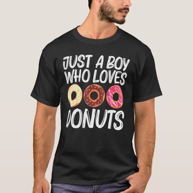 Coole Donut-Kunst für Jungen Kinder Zuckerkakao T-Shirt (Vorderseite)