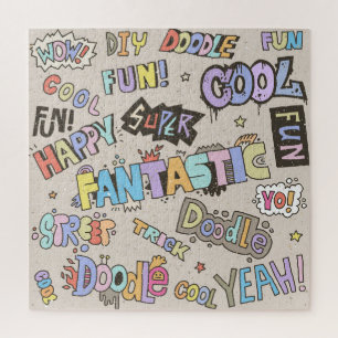 Coole Doodle Buchstaben Vintag