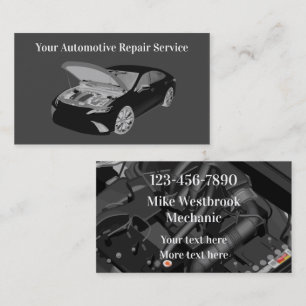 Coole doppelseitige Automechaniker-Vorlage Visitenkarte