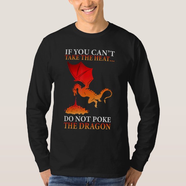 Coole Drachenflamme als flatternde mythische Kreat T-Shirt (Vorderseite)