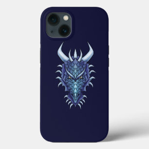 Coole Drachenkunst - Lila Blauer Magischer Drachen iPhone Hülle