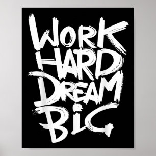 Coole Dream Big Motivierend Graphitquotes Redewend Poster