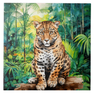 Coole Dschungelleopardenliebhaber  Fliese