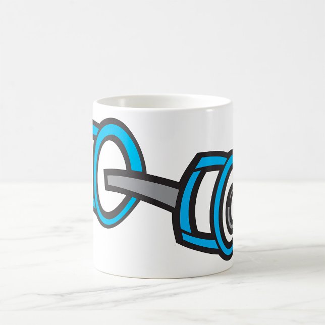 Coole Dumbell Fitness Blau und Grau Gym Graphic Kaffeetasse (Von Creator hochgeladen)