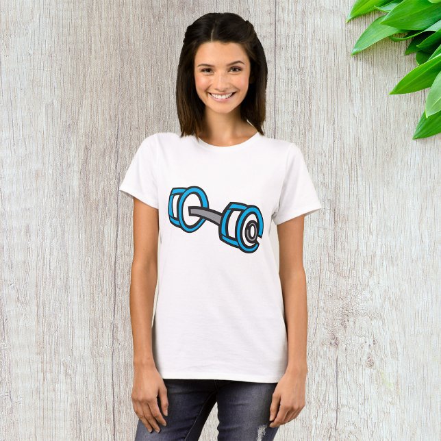 Coole Dumbell Fitness Blau und Grau Gym Graphic T-Shirt (Von Creator hochgeladen)