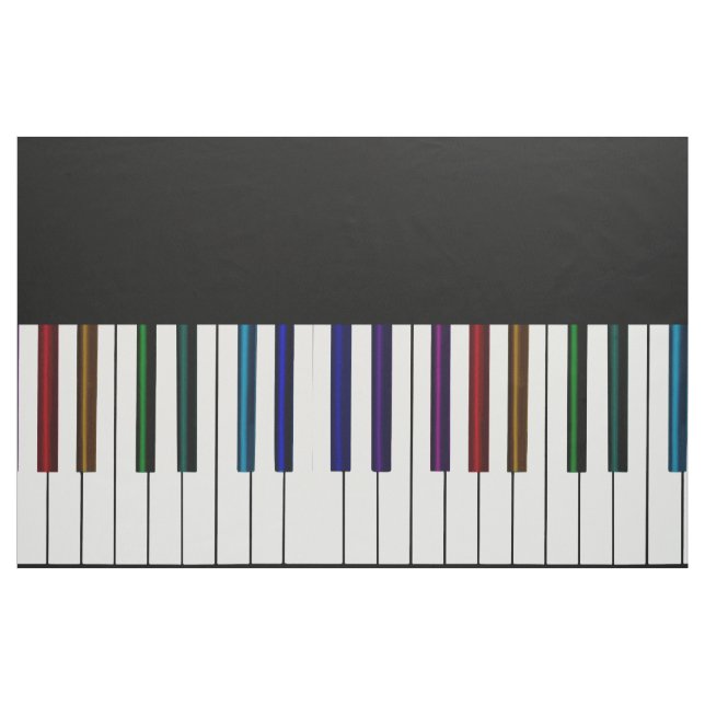 Coole dunkle psychedelische Klavier-Schlüssel Stoff (Fat Quarter (45,7 x 55,9 cm))