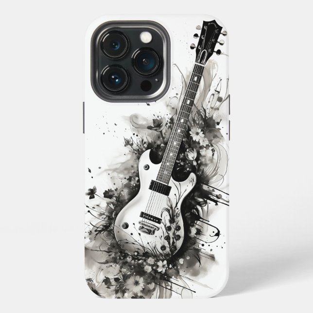 🎸 📱 Coole E-Gitarre iPhone Case 📱 🎸 iPhone 13 Pro Hülle (Hinten)