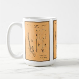 Coole E-Gitarre Patent Retro-Art Kaffeetasse