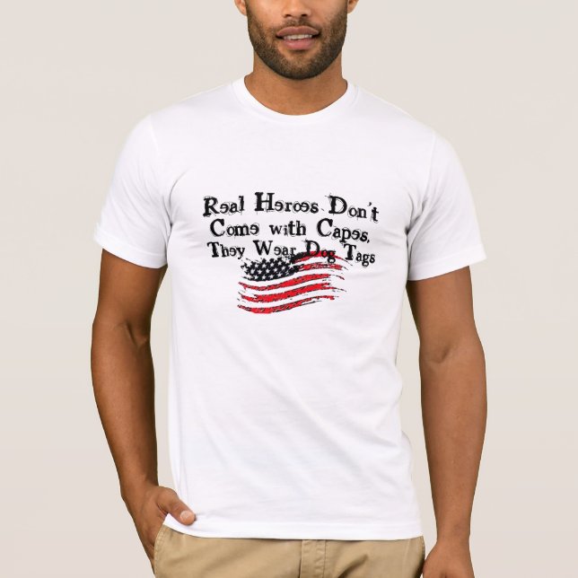 coole echte Helden tragen Hundemarken, die die Str T-Shirt (Vorderseite)