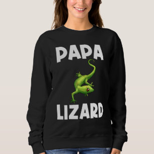 Coole Eidechse für Männer Vater Gecko Grüne Reptil Sweatshirt