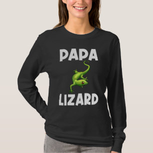 Coole Eidechse für Männer Vater Gecko Grüne Reptil T-Shirt