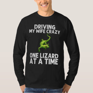 Coole Eidechse für Männer Vater Gecko Grüne Reptil T-Shirt